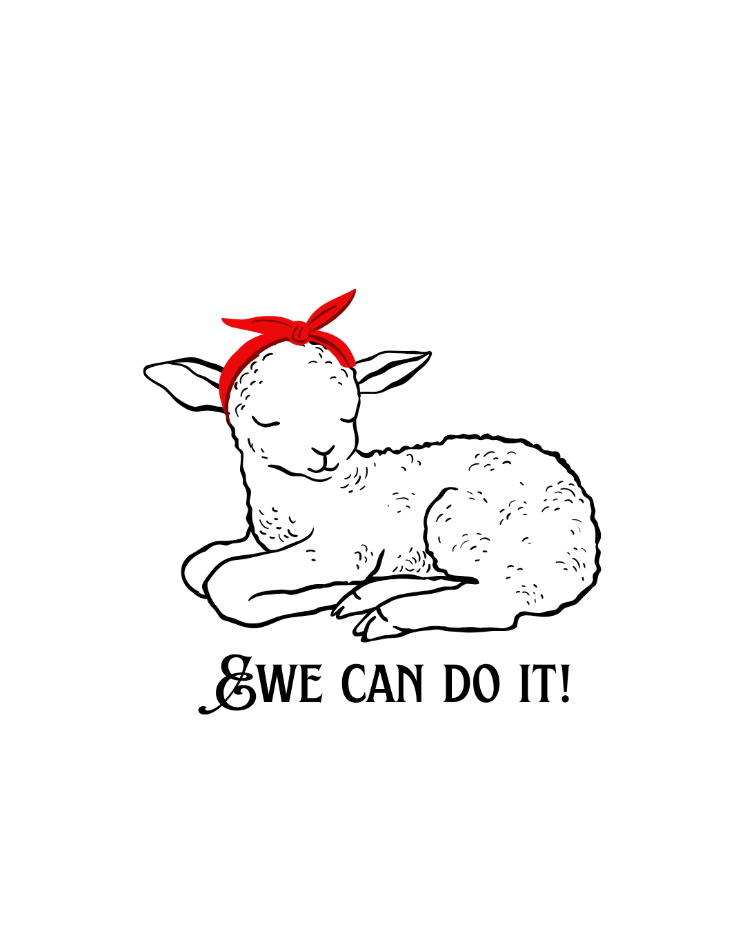 Ewe can do it! 16OZ Glass Tumbler