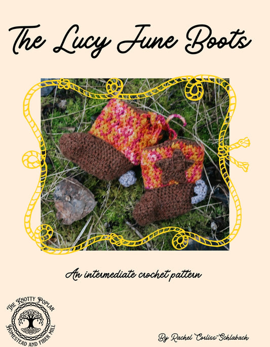The Lucy June Baby Boots Crochet Pattern (PATTERN ONLY)